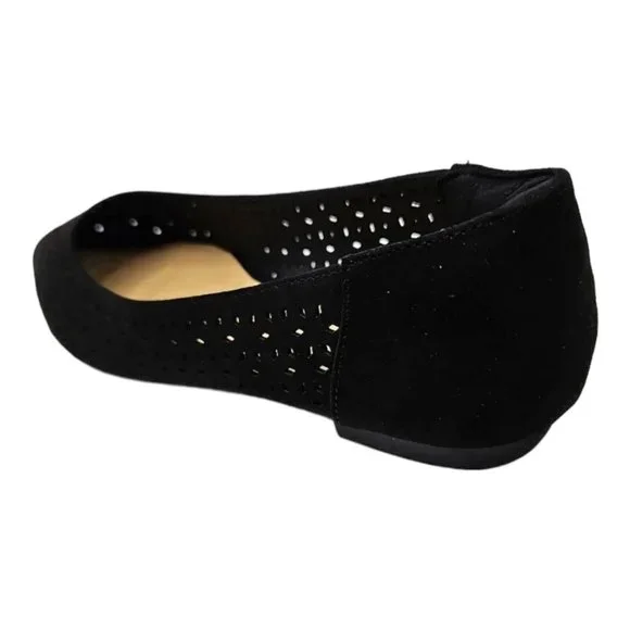 Women's Pointed Toe Ballet Flats Casual Soft Slip On Classic Shoes Black size 7 - Picture 11 of 12